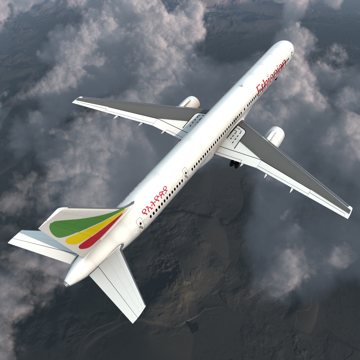 3D Boeing 757 300 Ethiopian Airlines model