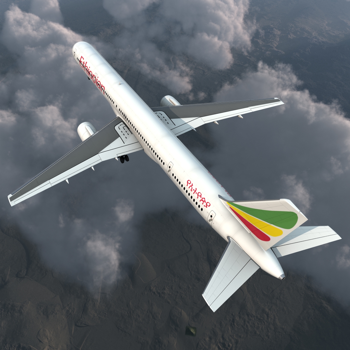 3D Boeing 757 300 Ethiopian Airlines model