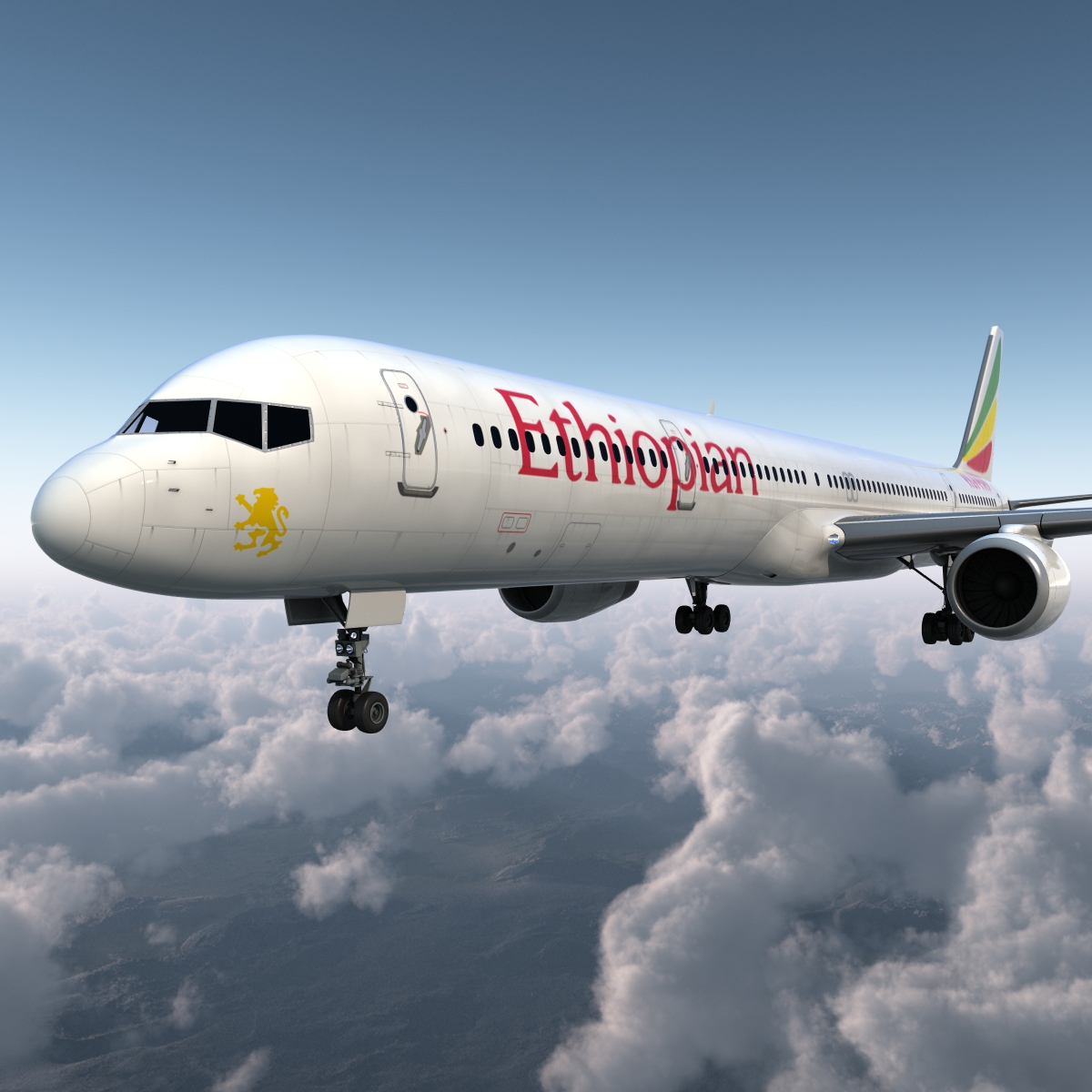 3D Boeing 757 300 Ethiopian Airlines model