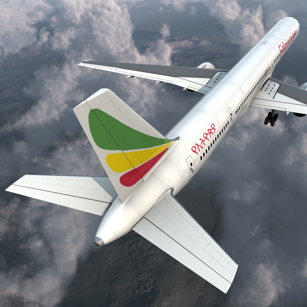 3D Boeing 757 300 Ethiopian Airlines model