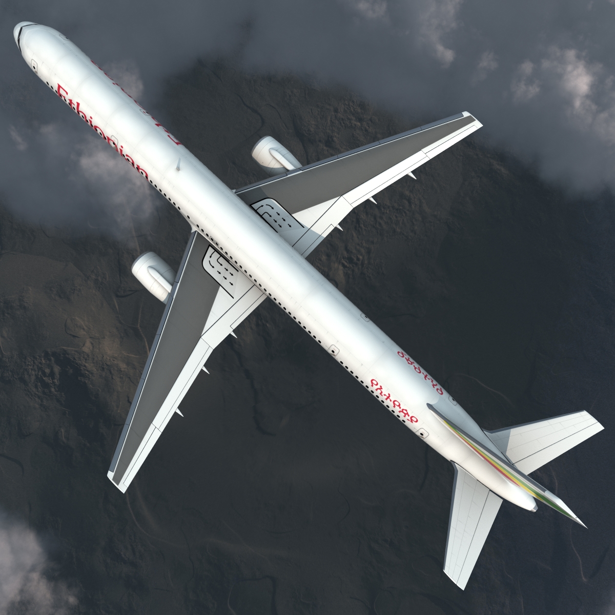 3D Boeing 757 300 Ethiopian Airlines model