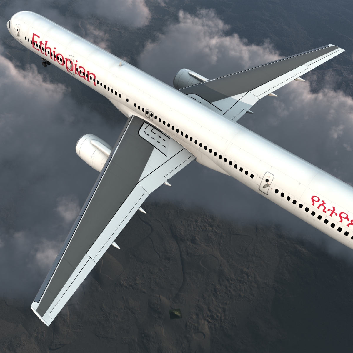 3D Boeing 757 300 Ethiopian Airlines model