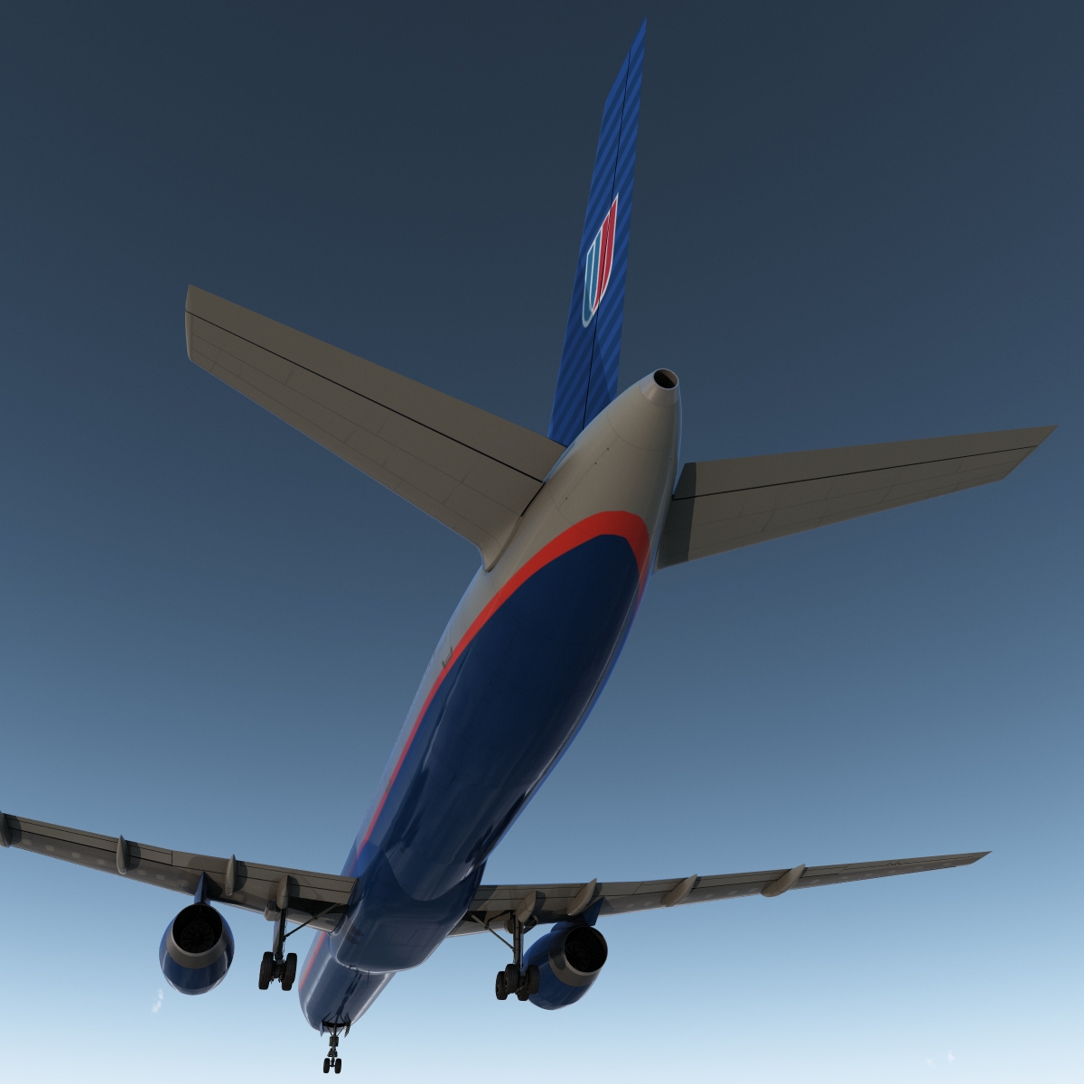 3D model Boeing 757 300 United Airlines