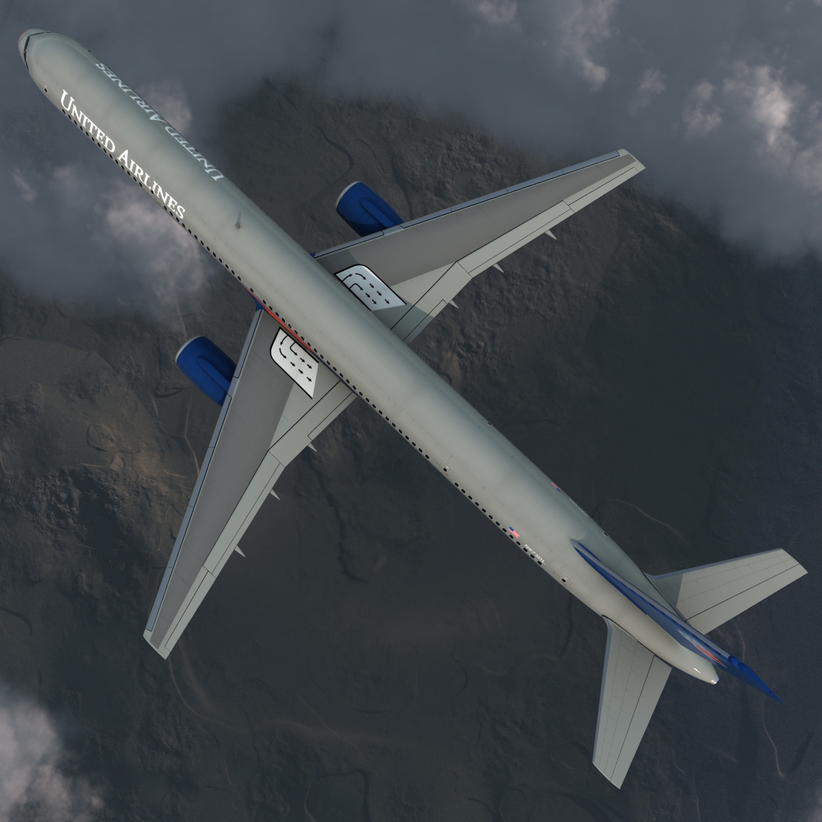 3D model Boeing 757 300 United Airlines