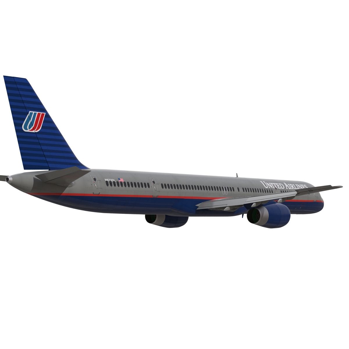 3D model Boeing 757 300 United Airlines