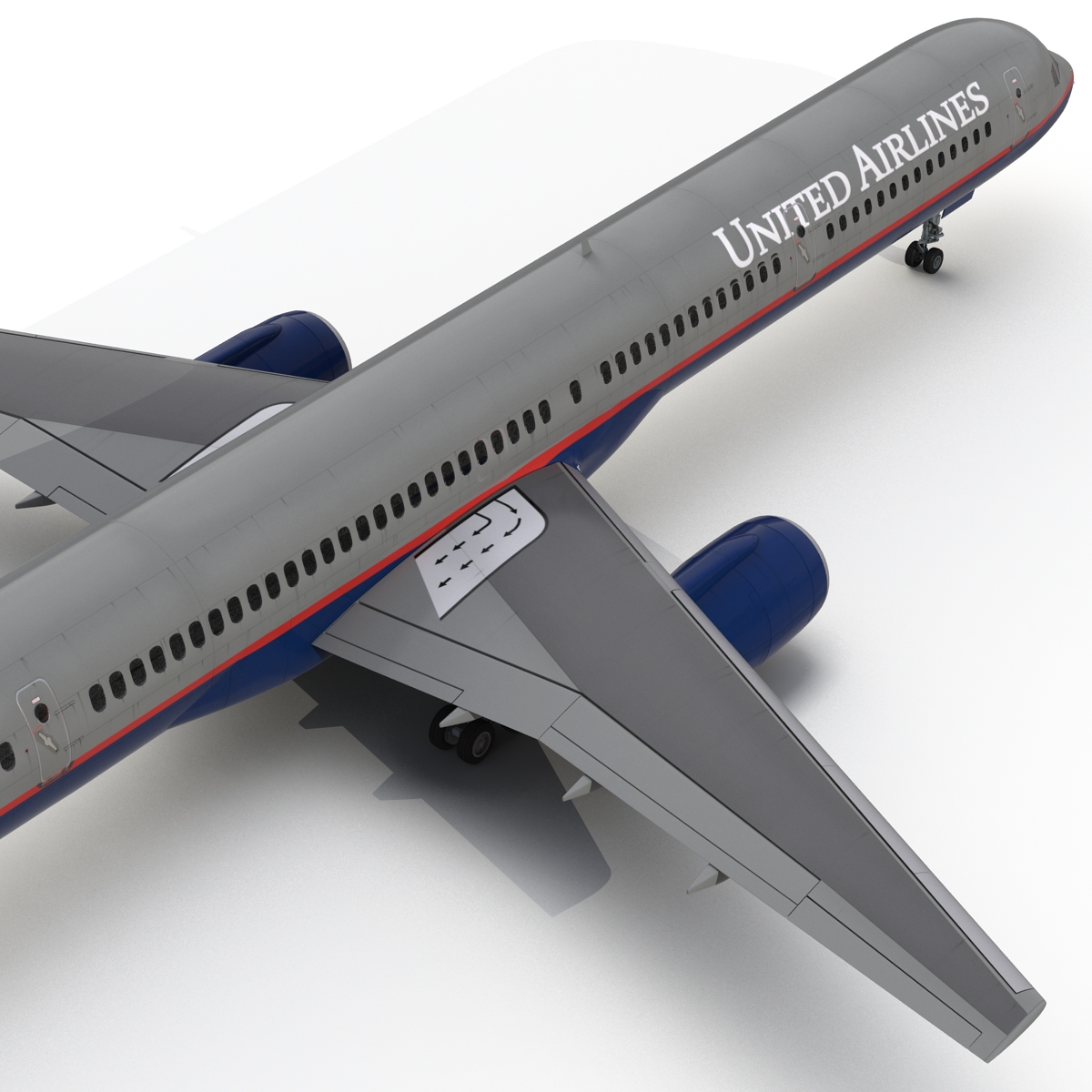 3D model Boeing 757 300 United Airlines