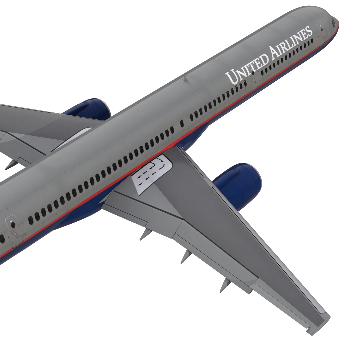 3D model Boeing 757 300 United Airlines