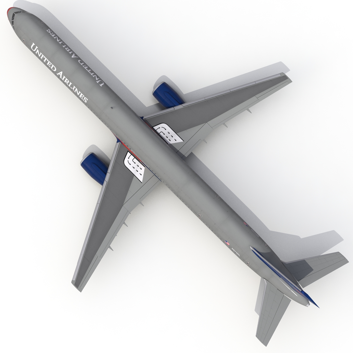 3D model Boeing 757 300 United Airlines