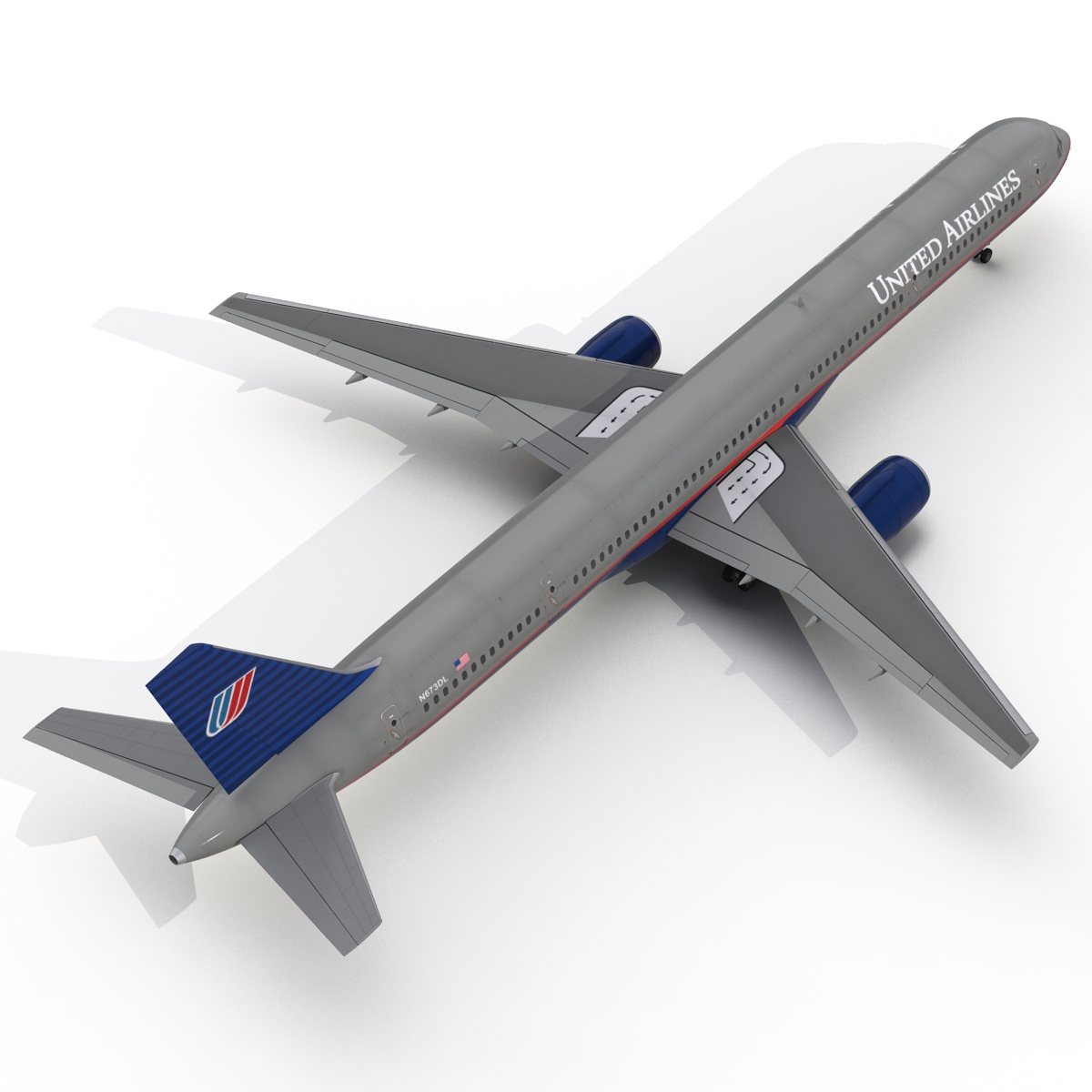 3D model Boeing 757 300 United Airlines