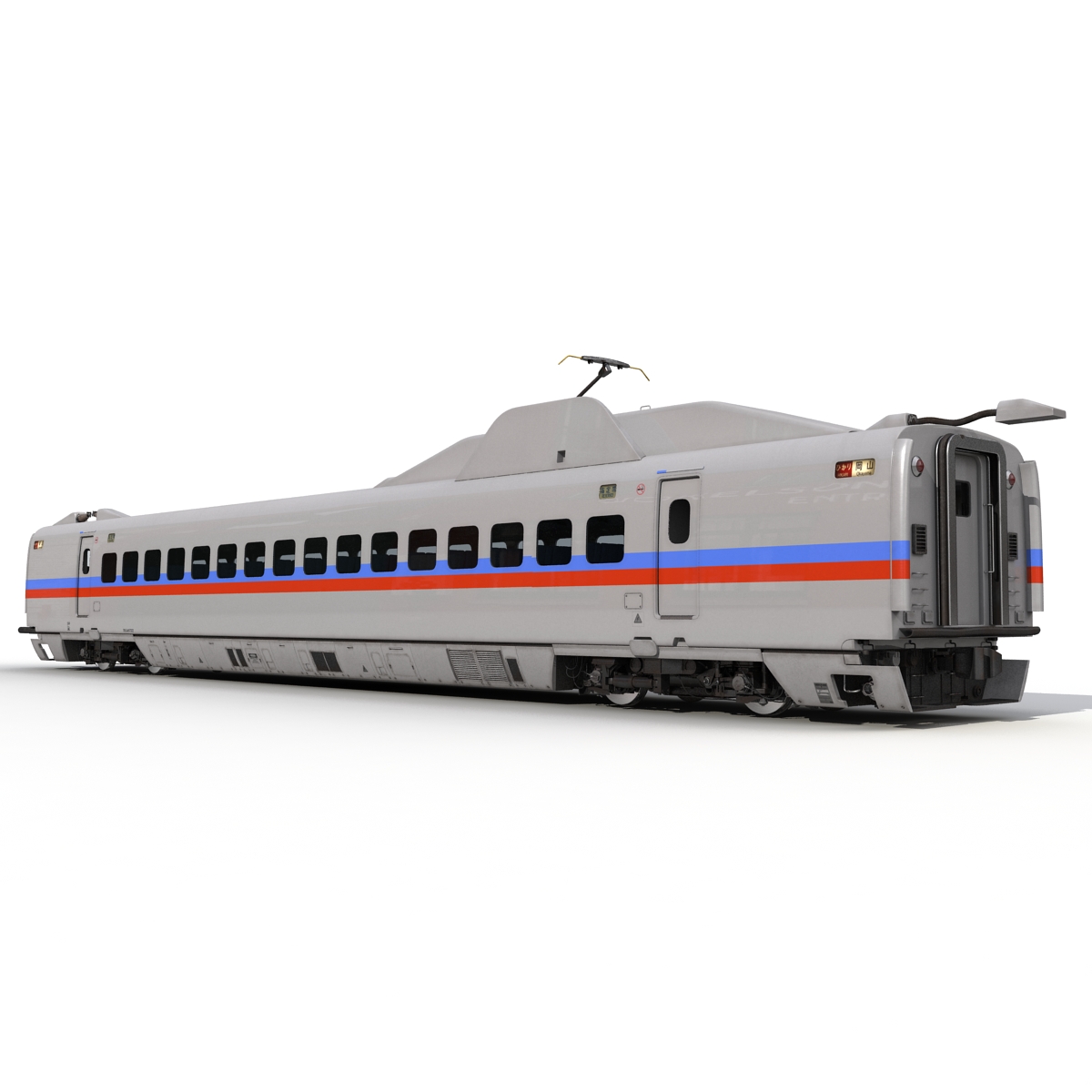 3D model Speed Train Passenger Car Generic Rigged