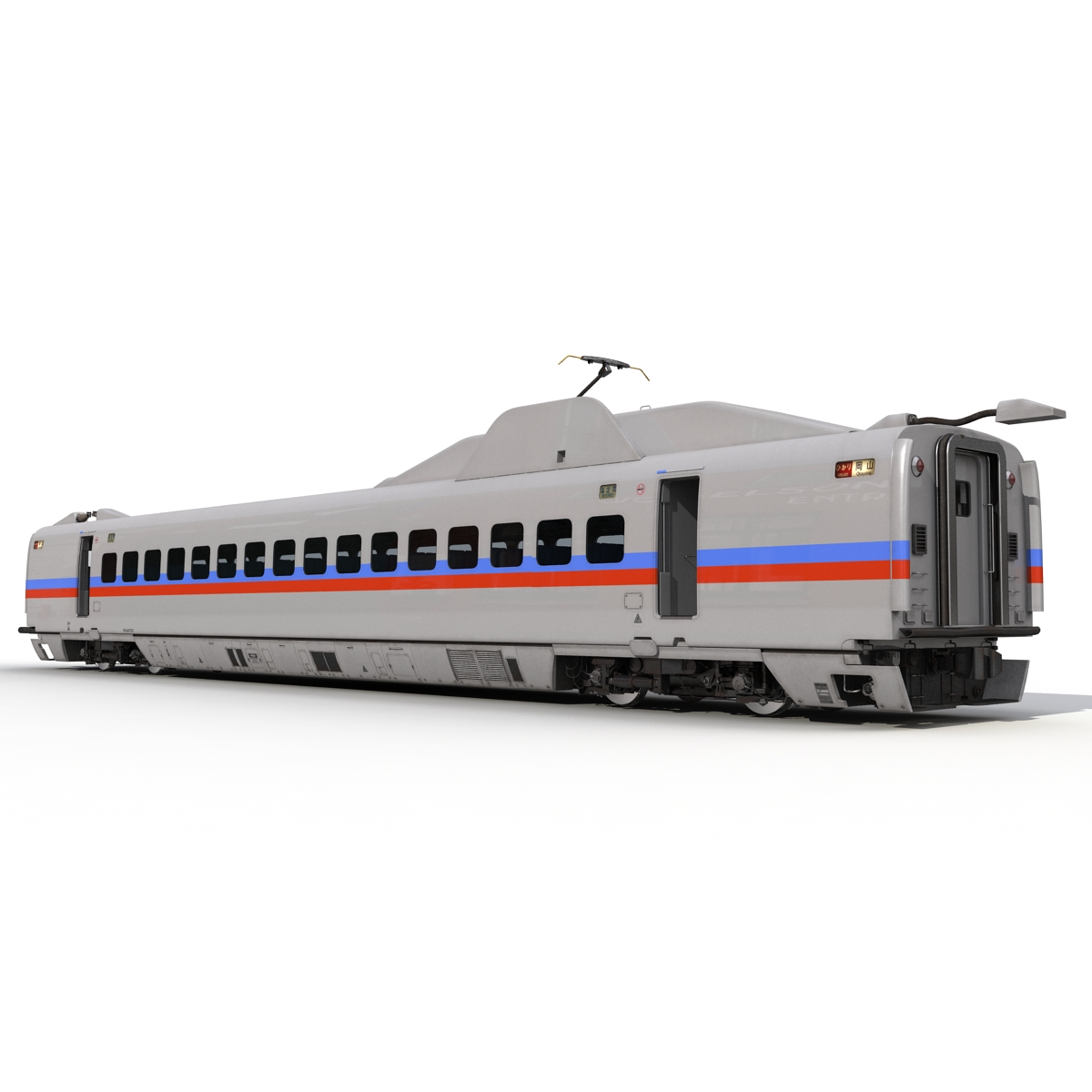 3D model Speed Train Passenger Car Generic Rigged