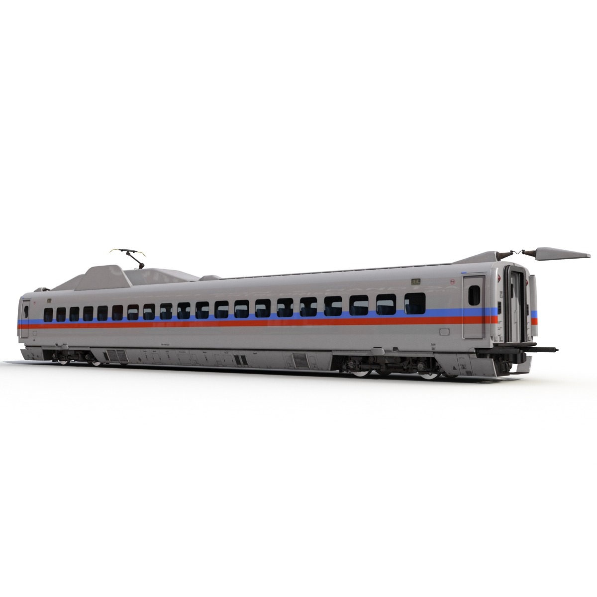 3D model Speed Train Passenger Car Generic Rigged