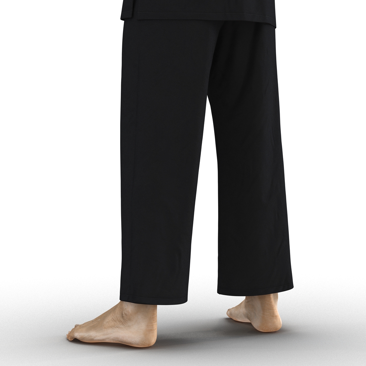 Japanese Karate Fighter Black Suit 3D model