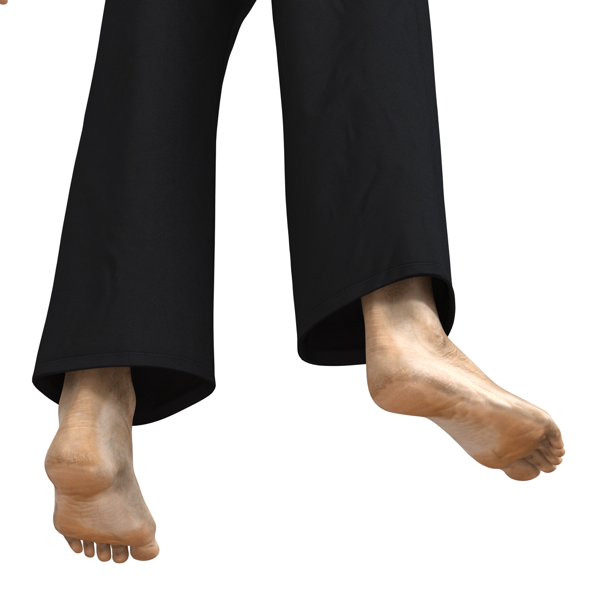 Japanese Karate Fighter Black Suit 3D model