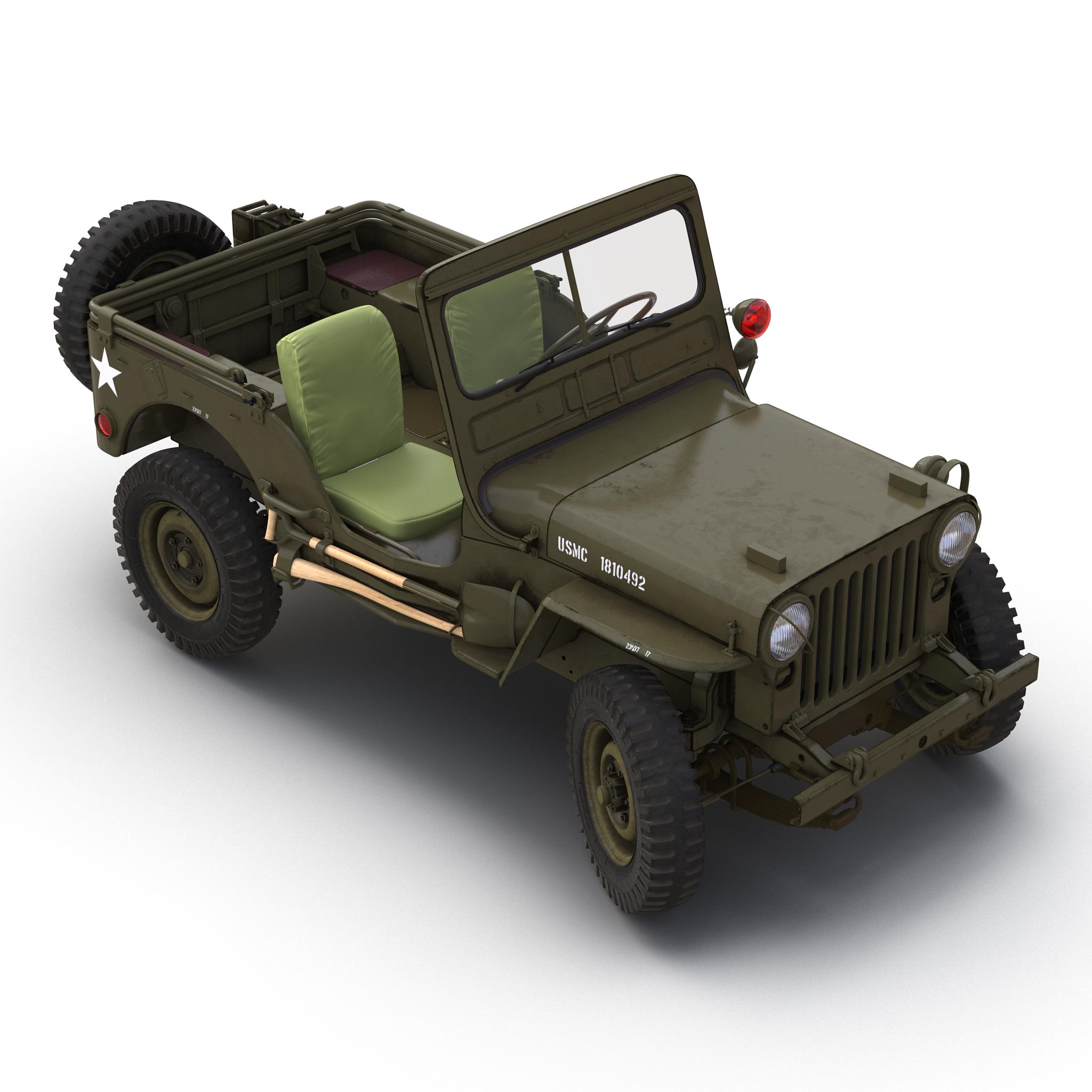 Jeep Willys M38 Rigged 3D