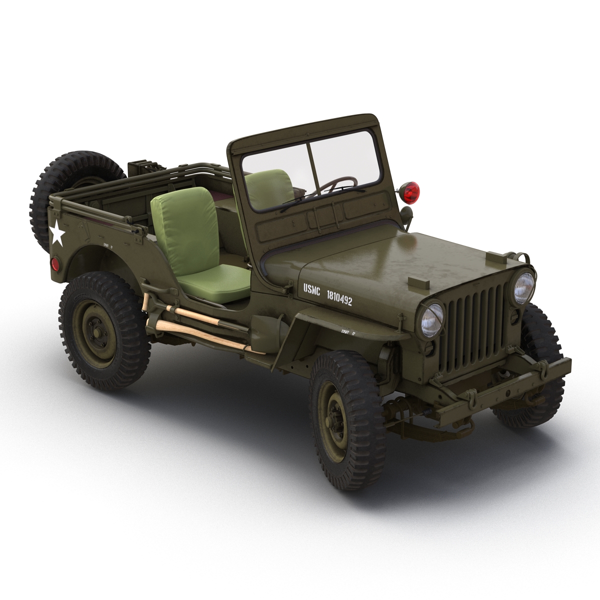 Jeep Willys M38 Rigged 3D