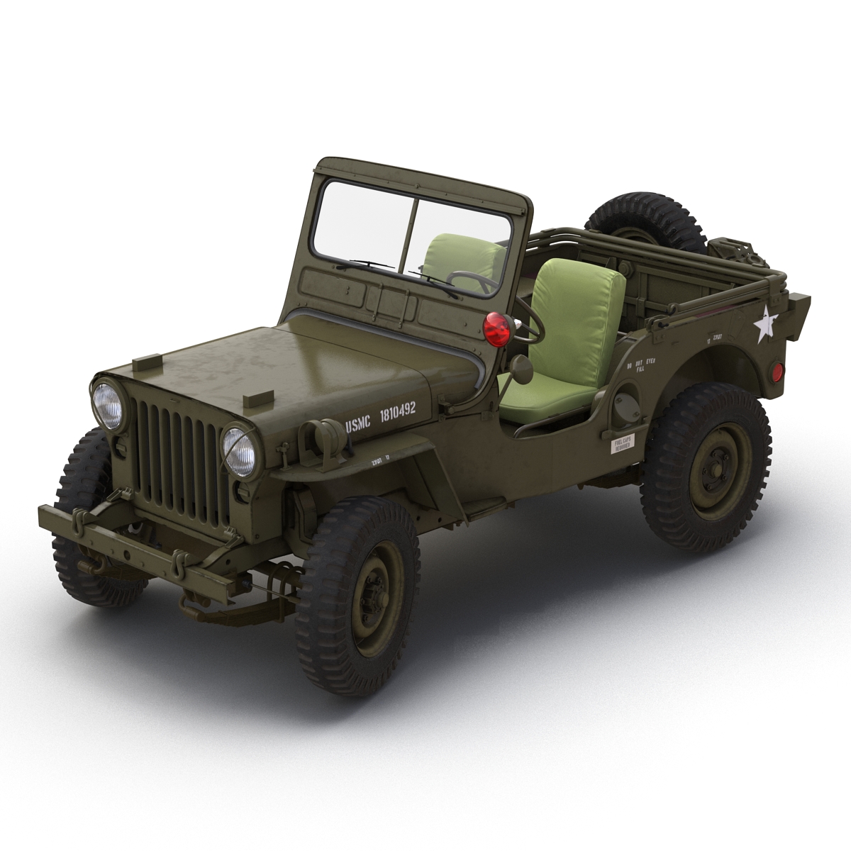 Jeep Willys M38 Rigged 3D