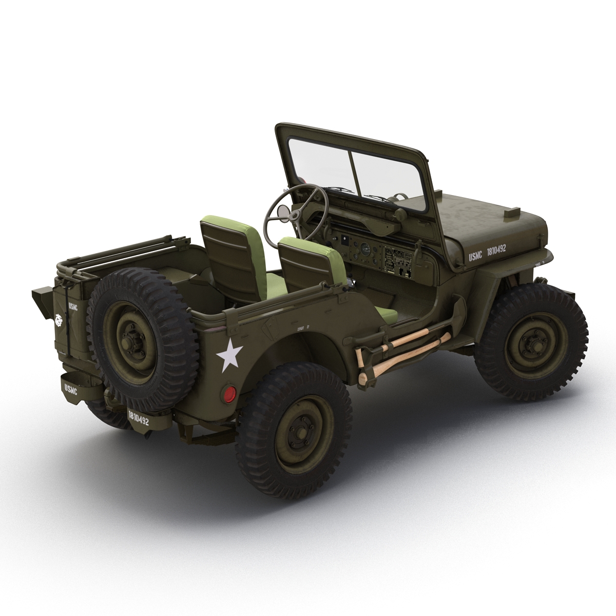 Jeep Willys M38 Rigged 3D