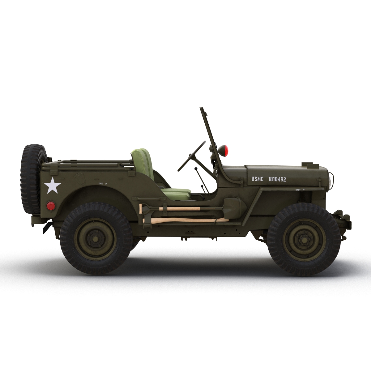 Jeep Willys M38 Rigged 3D