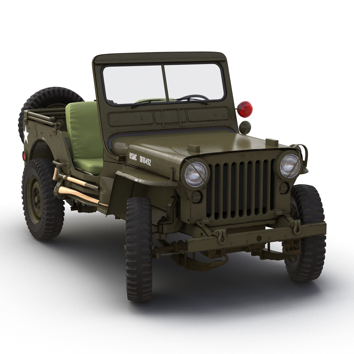 Jeep Willys M38 Rigged 3D