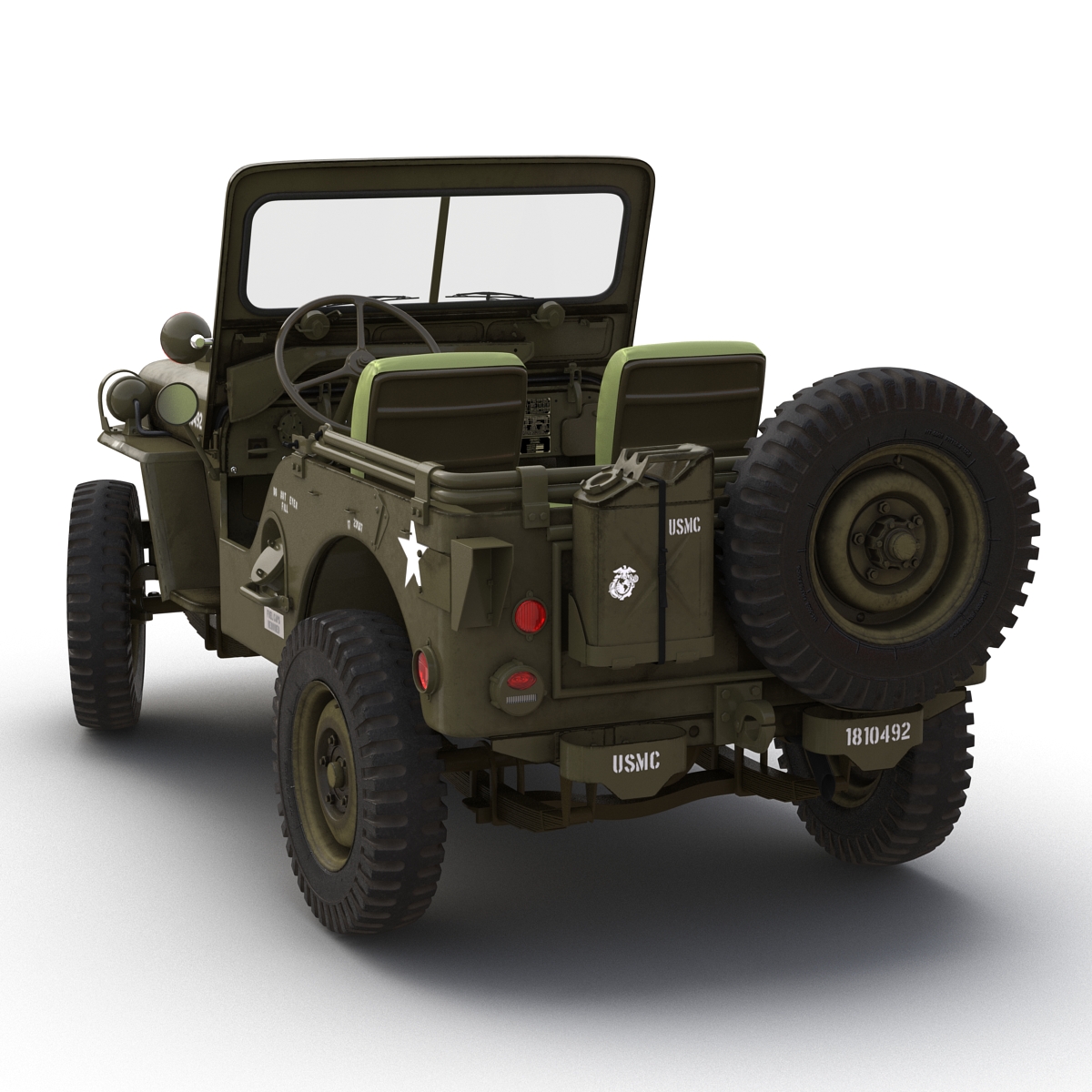 Jeep Willys M38 Rigged 3D