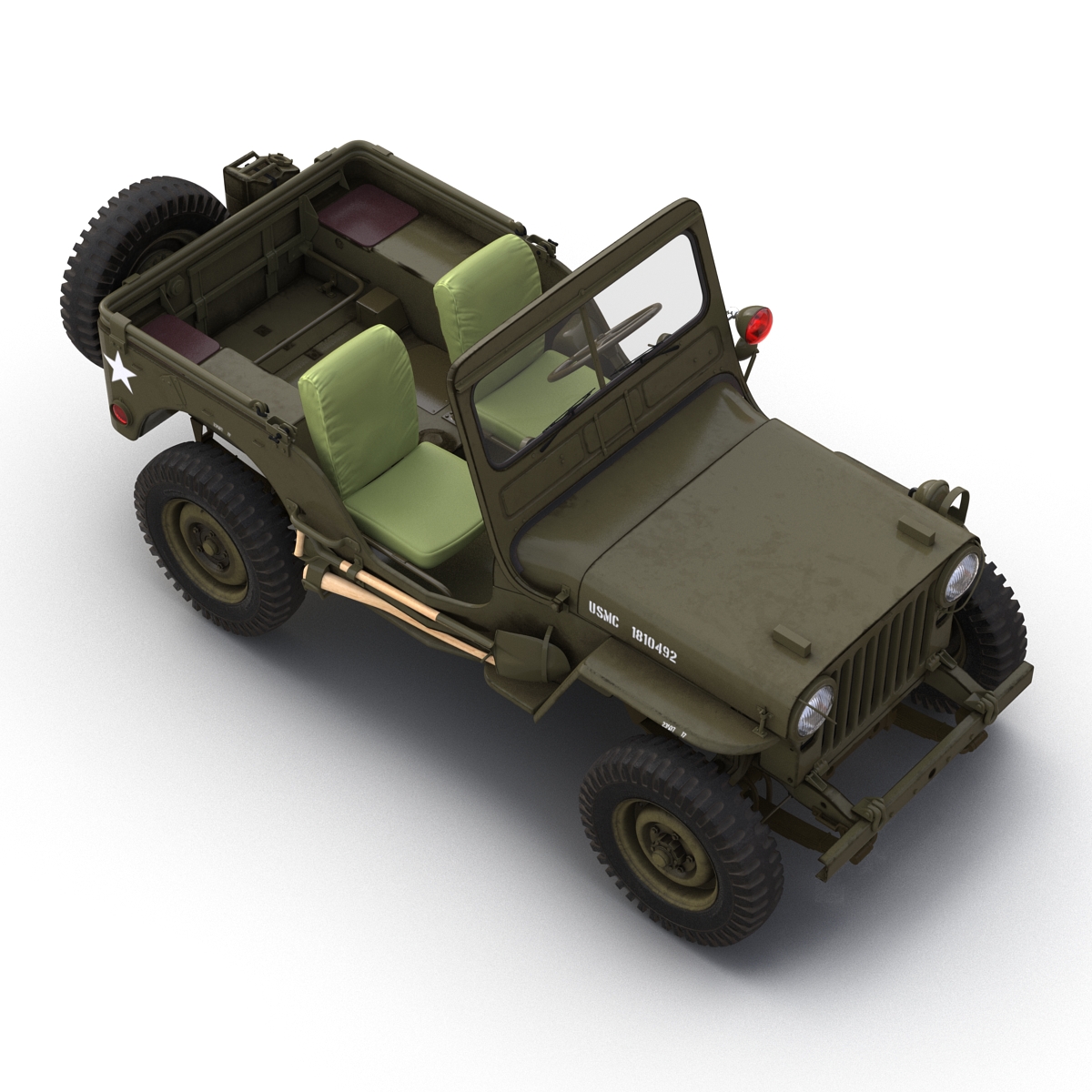 Jeep Willys M38 Rigged 3D