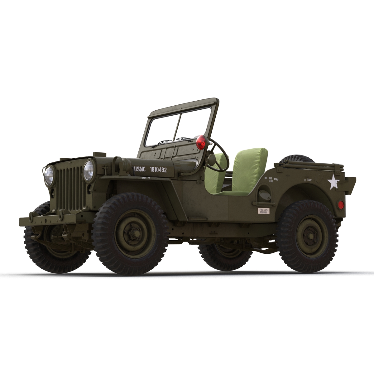 Jeep Willys M38 Rigged 3D