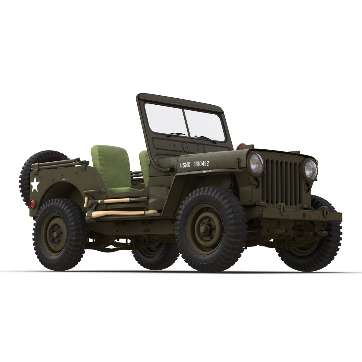 Jeep Willys M38 Rigged 3D