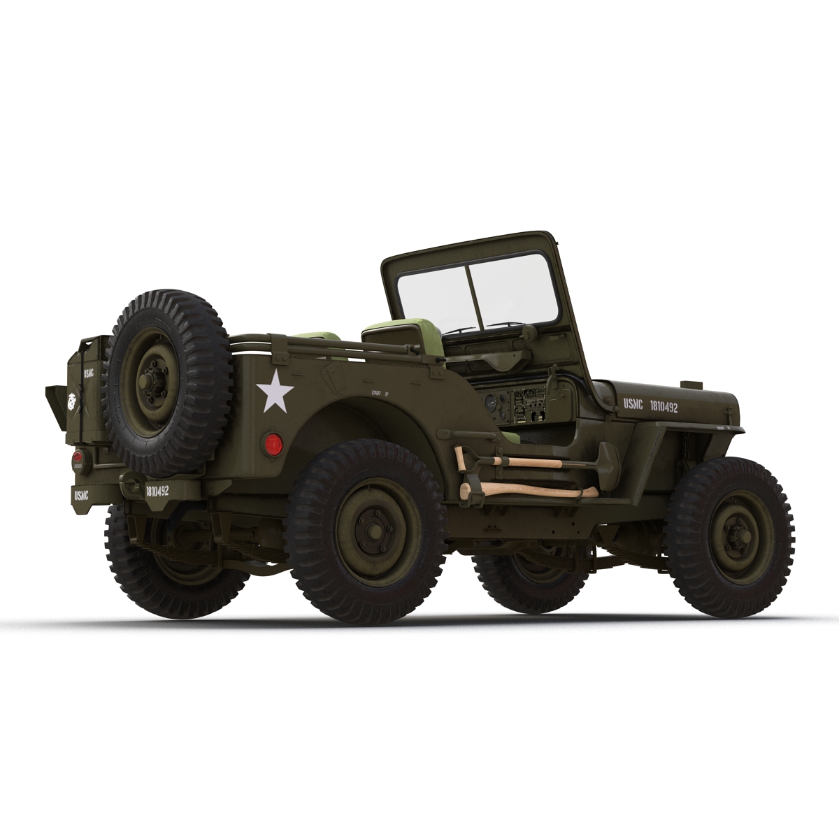 Jeep Willys M38 Rigged 3D