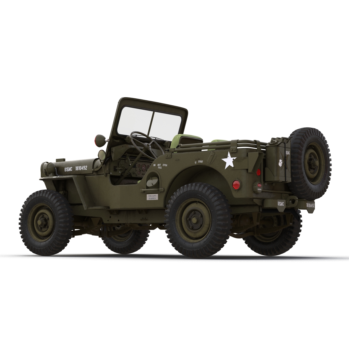 Jeep Willys M38 Rigged 3D