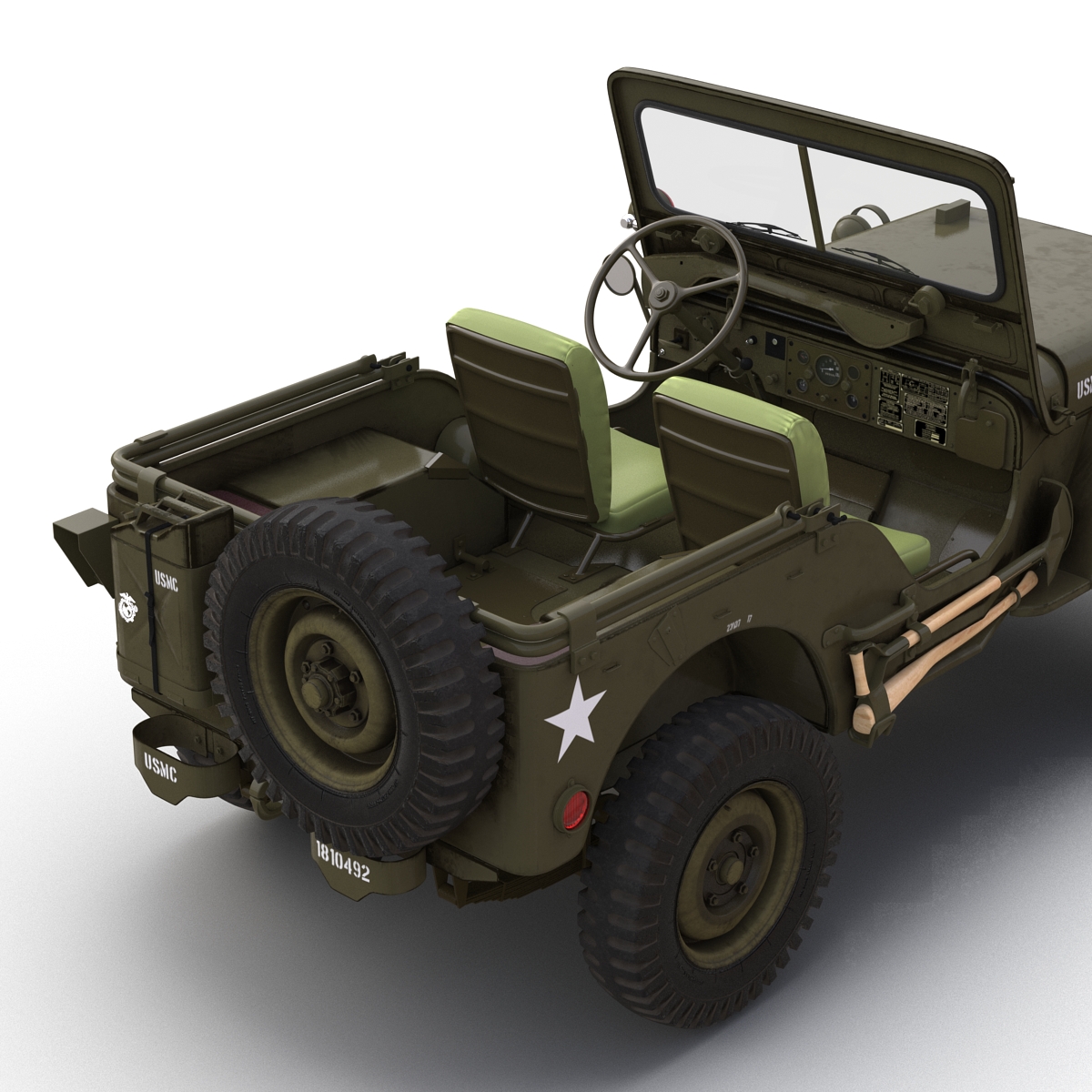 Jeep Willys M38 Rigged 3D