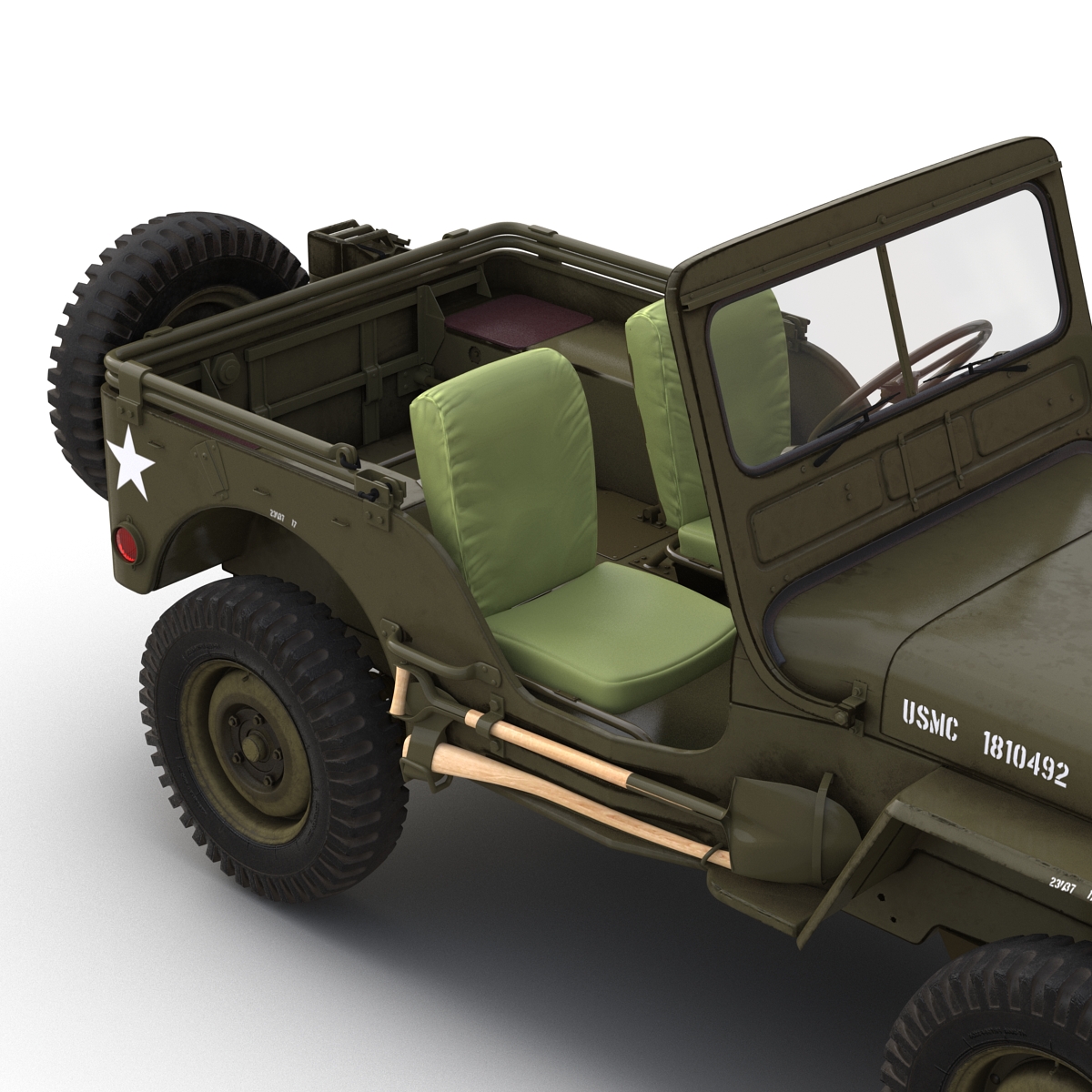 Jeep Willys M38 Rigged 3D