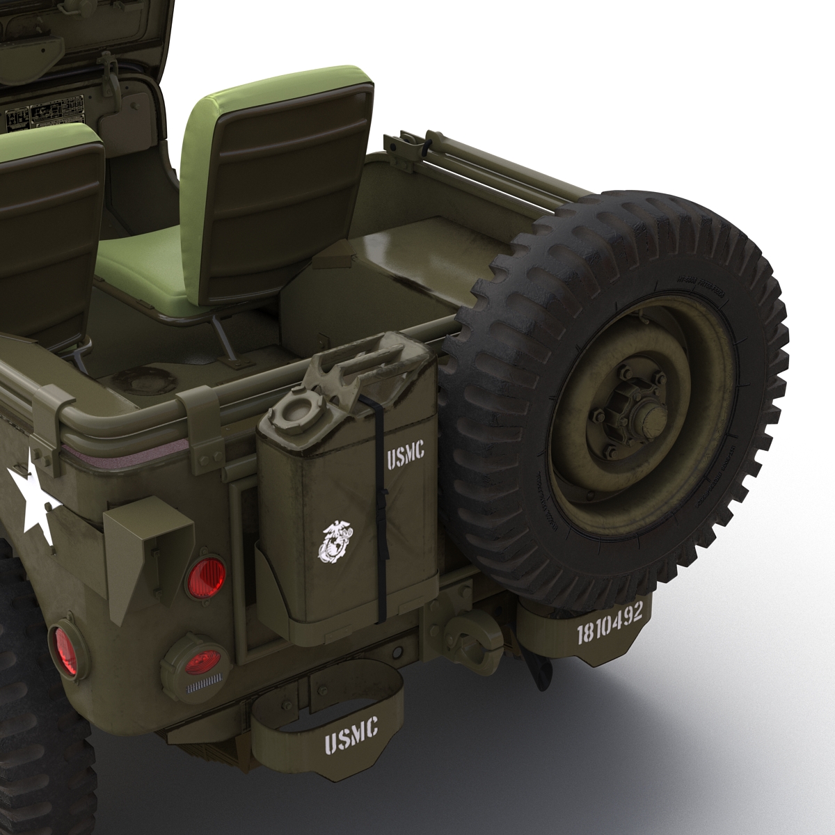 Jeep Willys M38 Rigged 3D