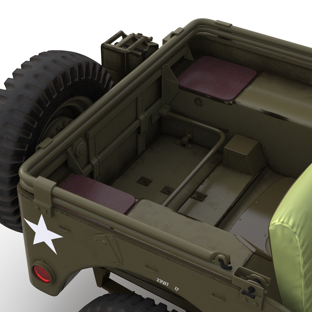 Jeep Willys M38 Rigged 3D