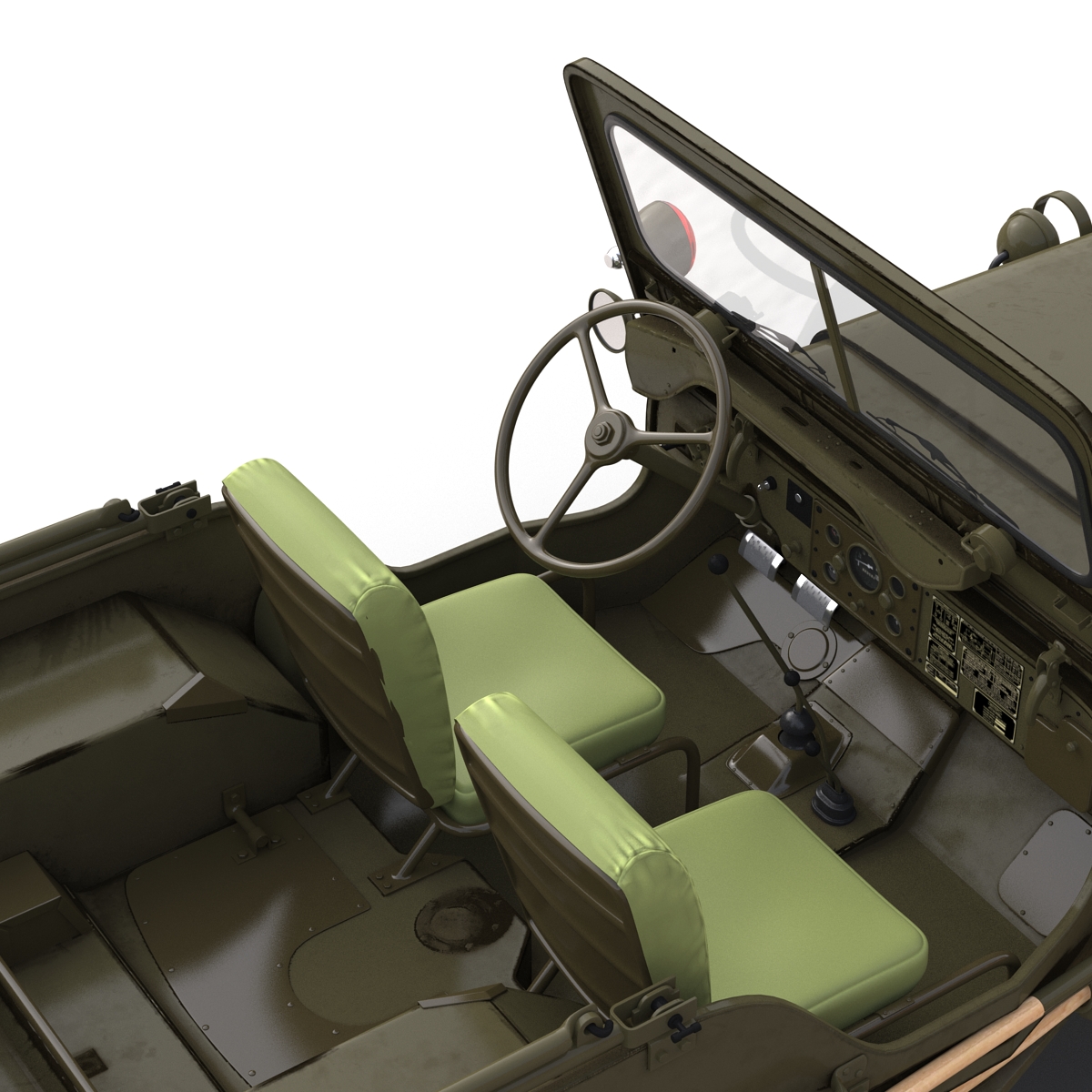 Jeep Willys M38 Rigged 3D