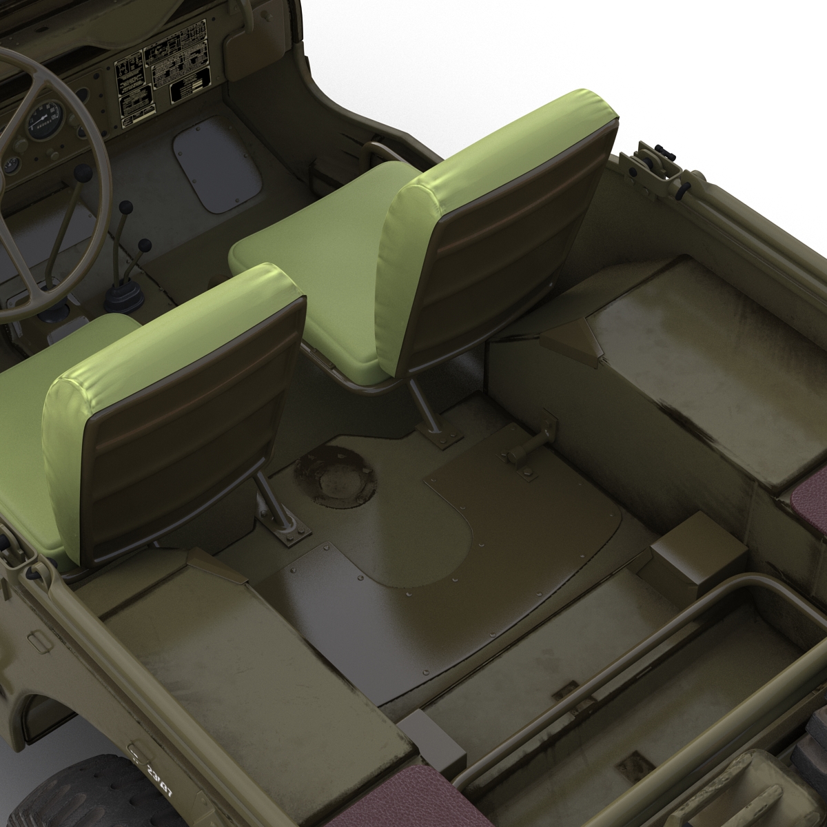 Jeep Willys M38 Rigged 3D