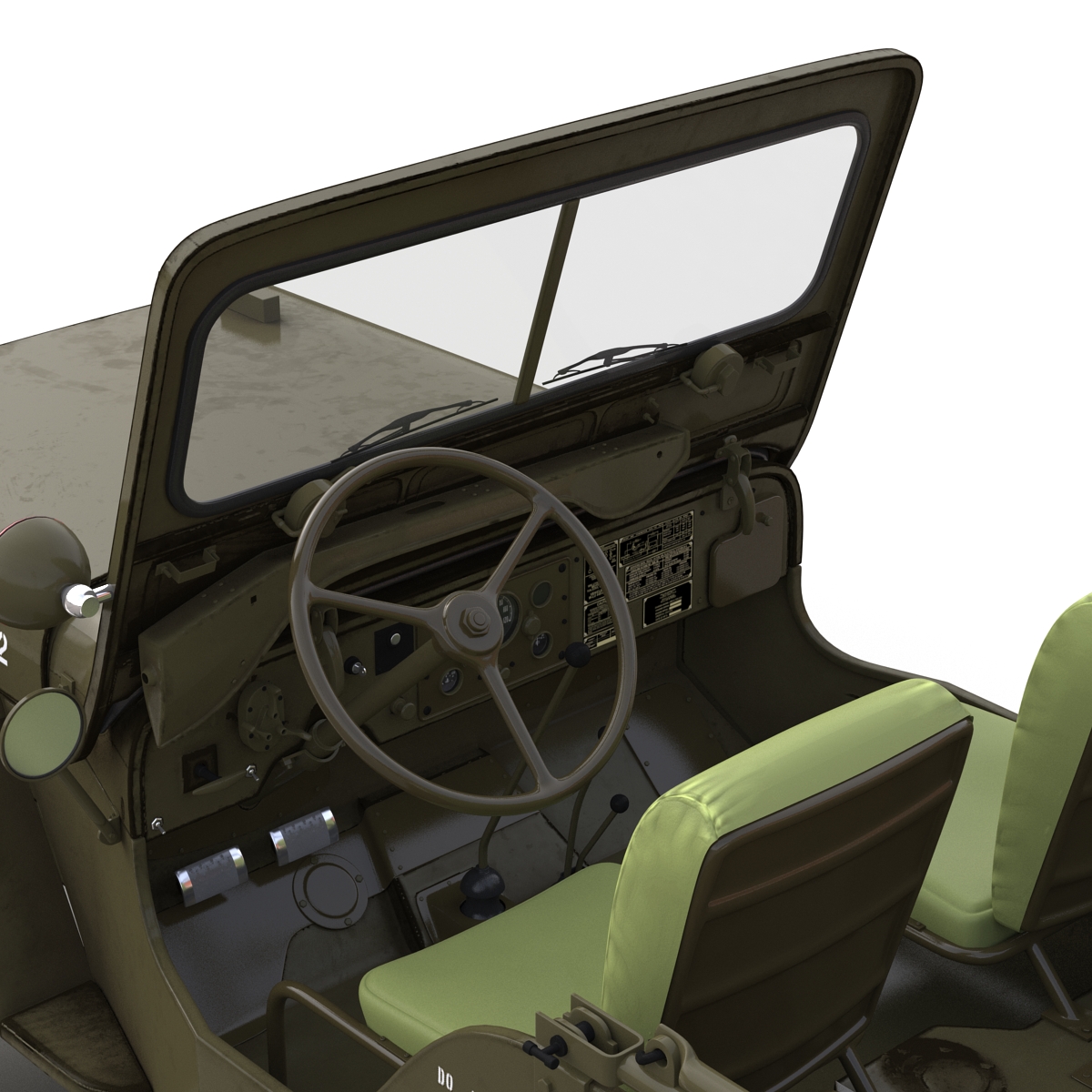 Jeep Willys M38 Rigged 3D