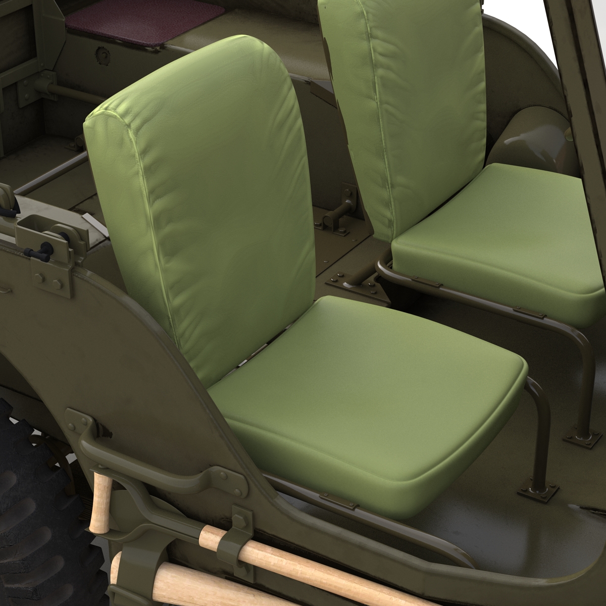 Jeep Willys M38 Rigged 3D