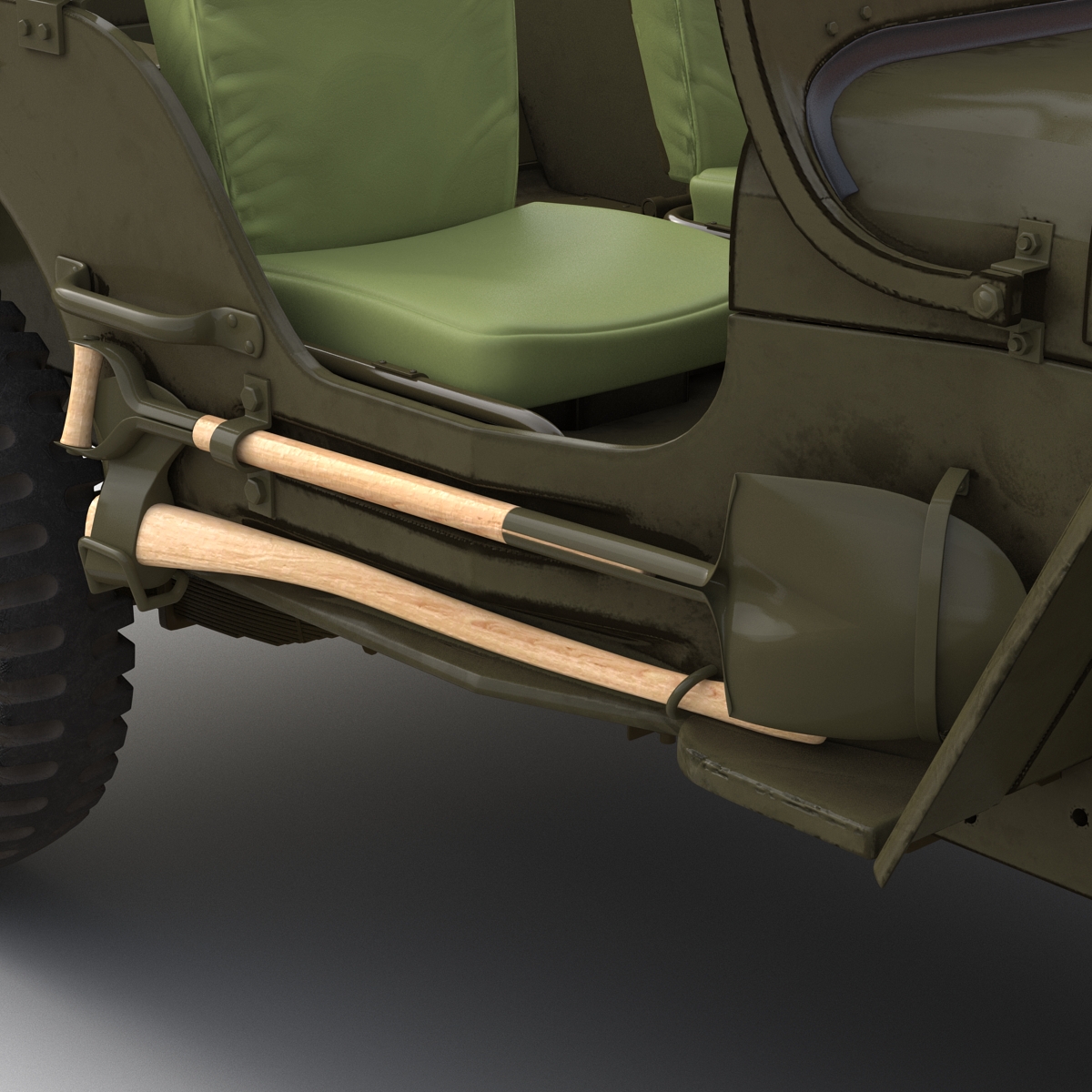 Jeep Willys M38 Rigged 3D