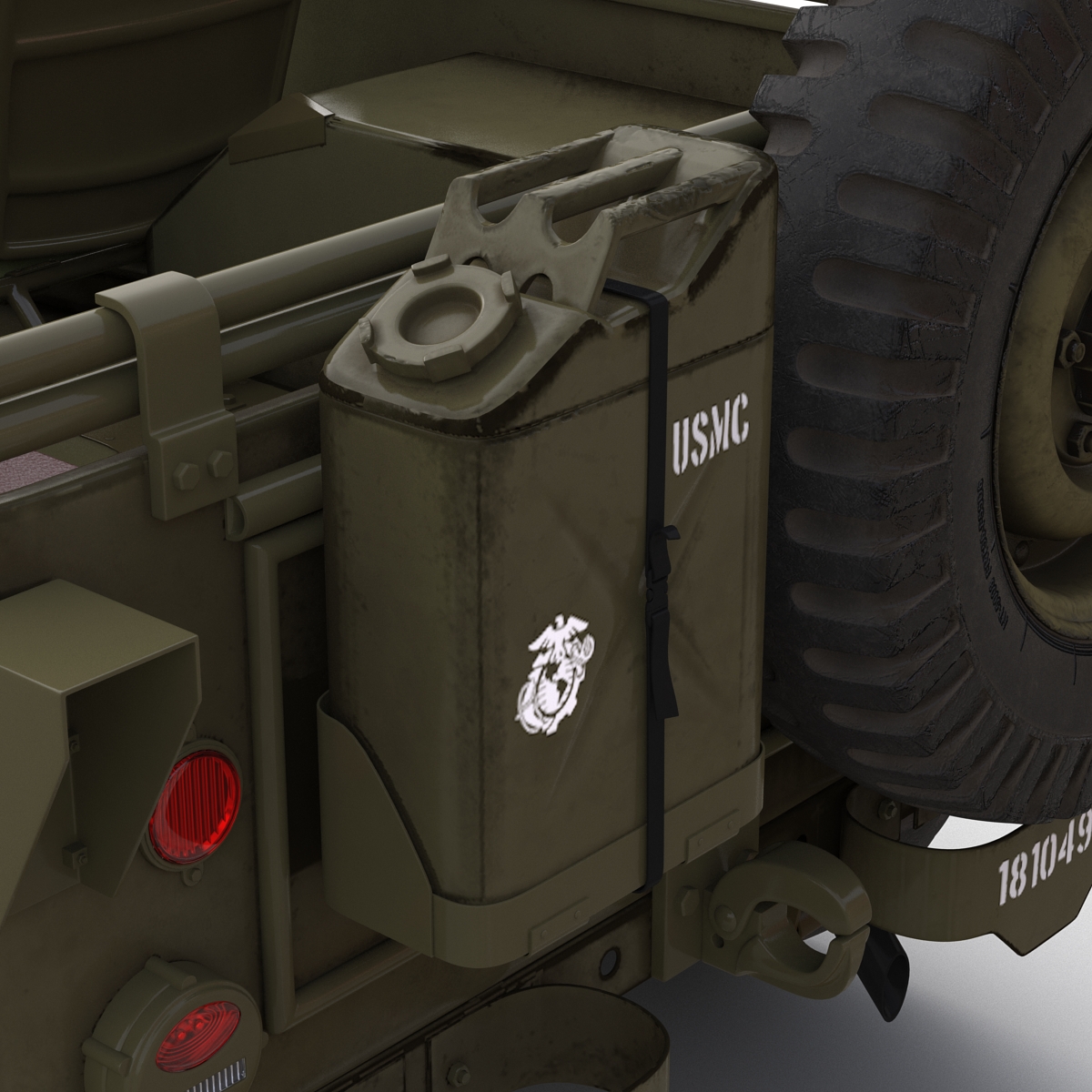 Jeep Willys M38 Rigged 3D