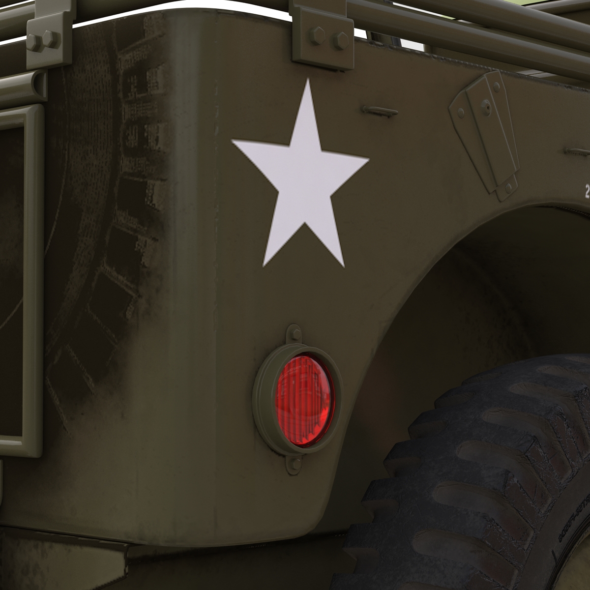 Jeep Willys M38 Rigged 3D