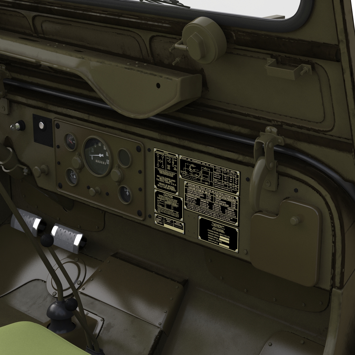 Jeep Willys M38 Rigged 3D