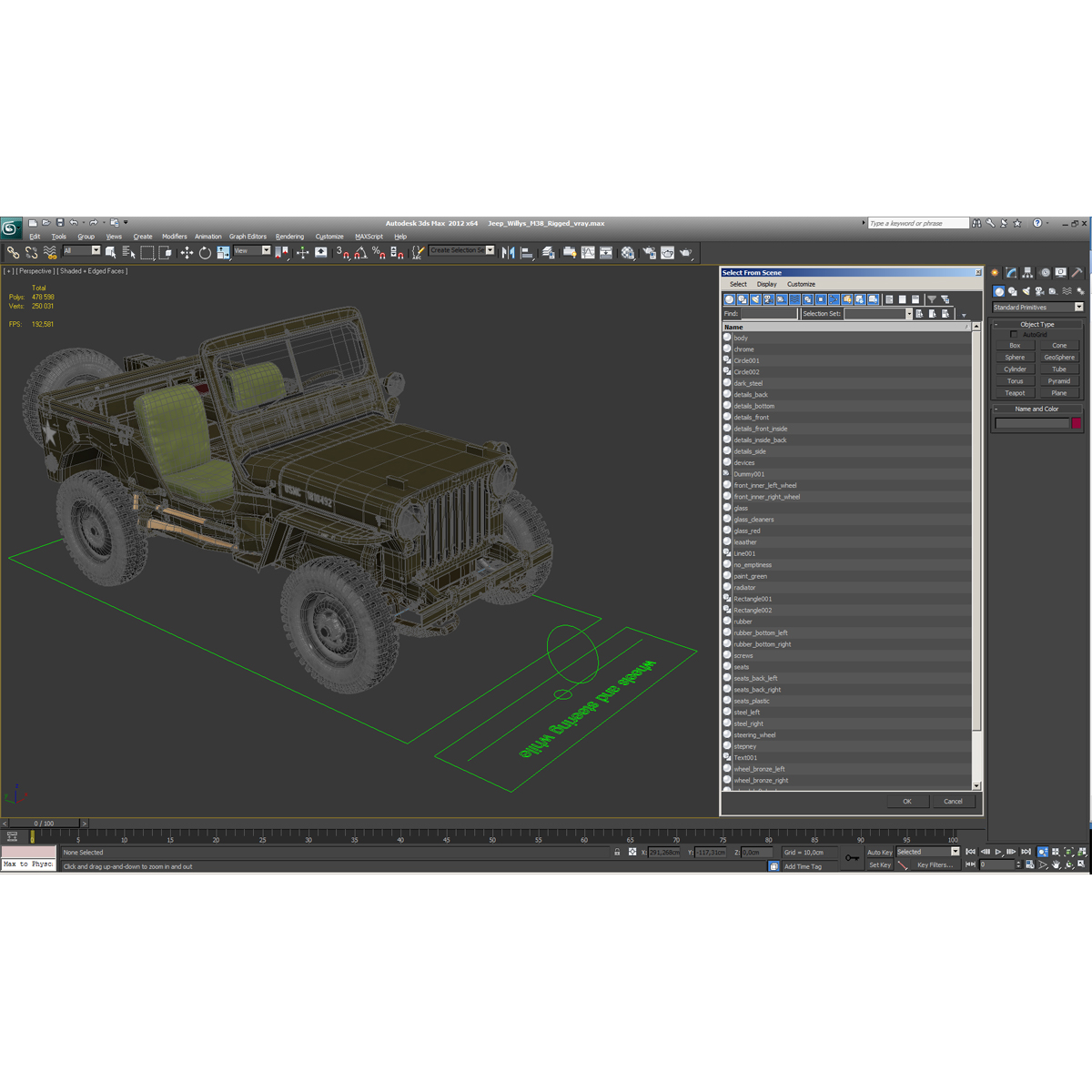 Jeep Willys M38 Rigged 3D