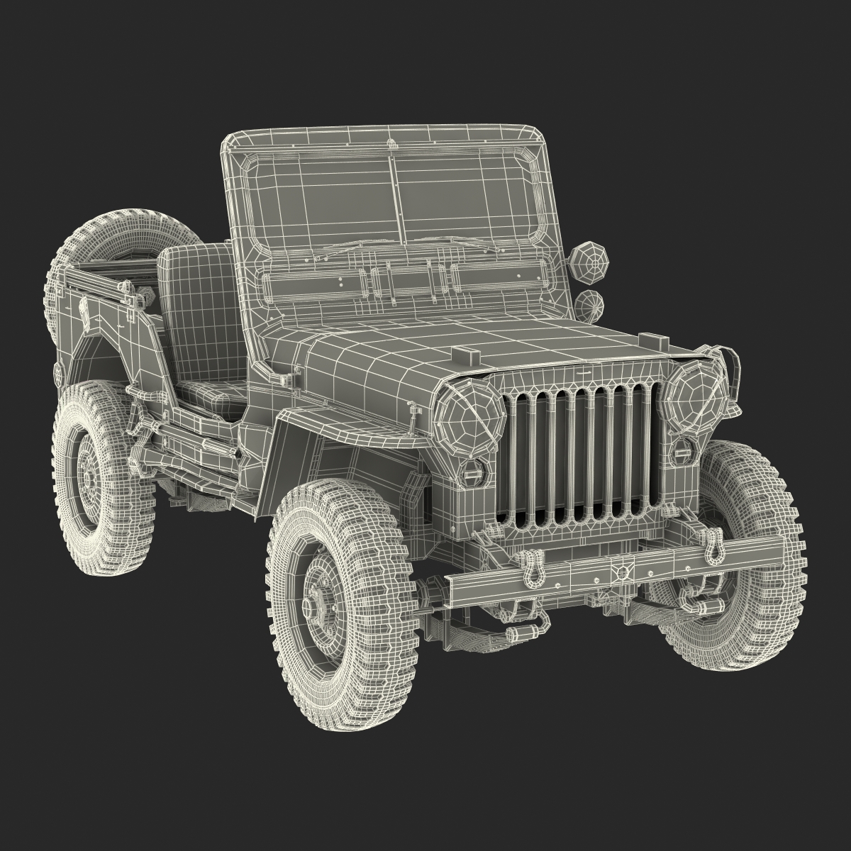 Jeep Willys M38 Rigged 3D