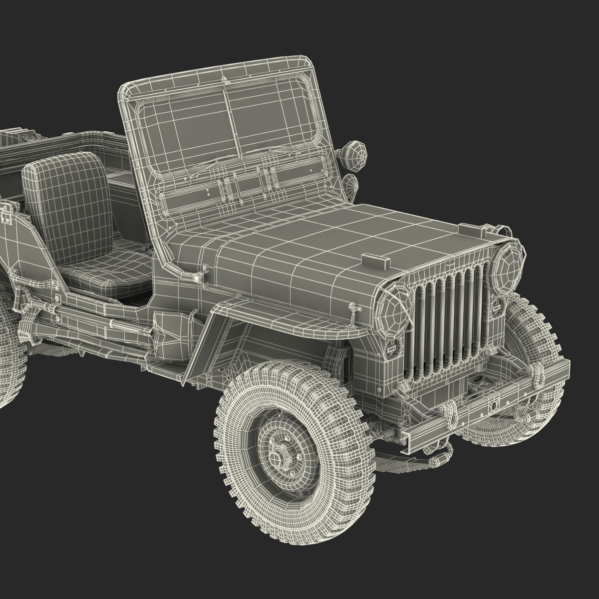 Jeep Willys M38 Rigged 3D