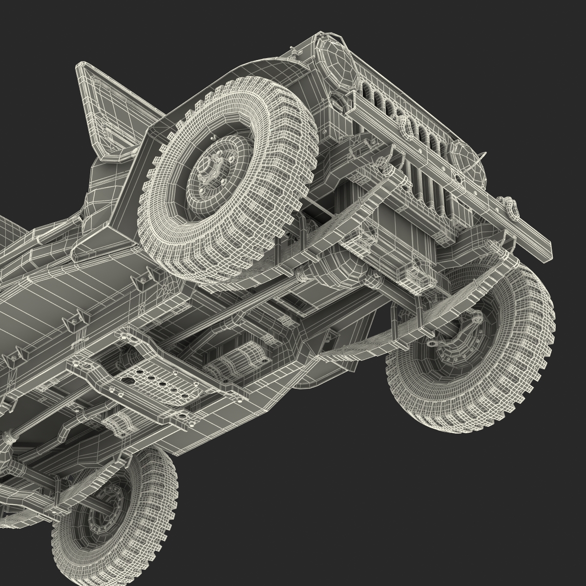 Jeep Willys M38 Rigged 3D