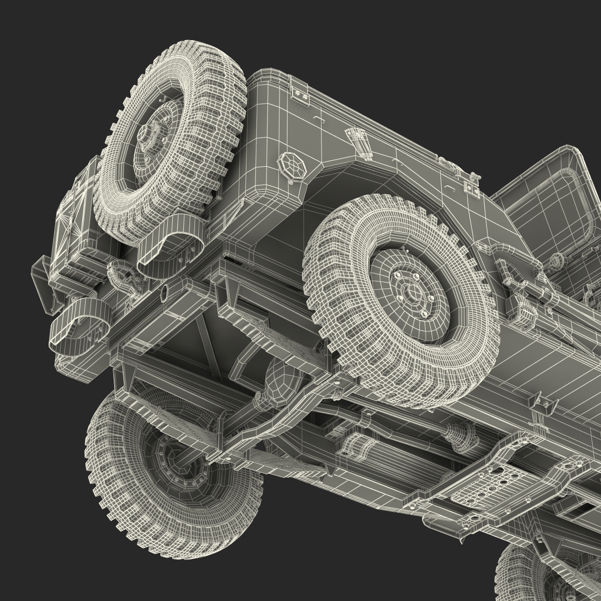 Jeep Willys M38 Rigged 3D