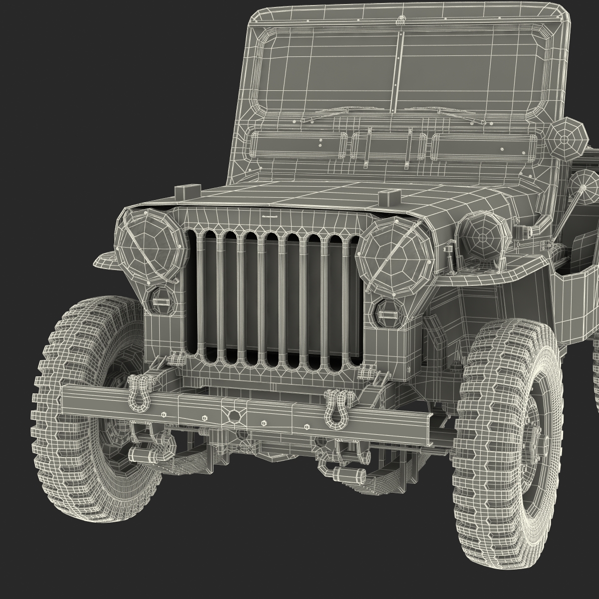 Jeep Willys M38 Rigged 3D