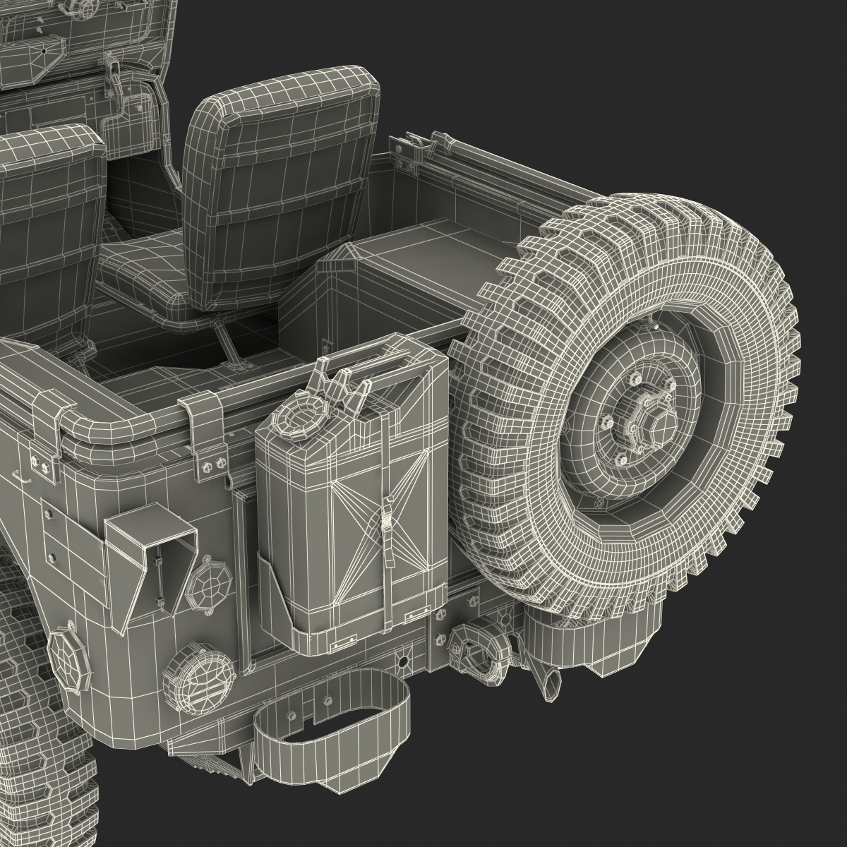 Jeep Willys M38 Rigged 3D