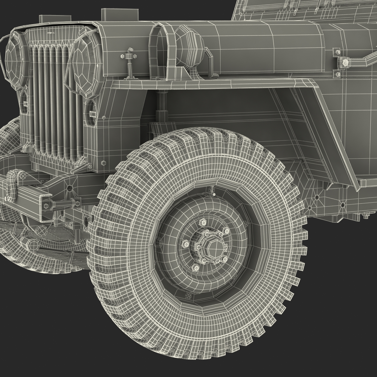 Jeep Willys M38 Rigged 3D